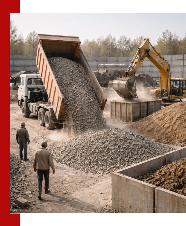 Доставка нерудных материалов с погрузкой и разгрузкой в Апатитах