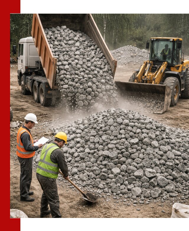 Гранитный щебень фракция 70-150 доставка в Апатитах