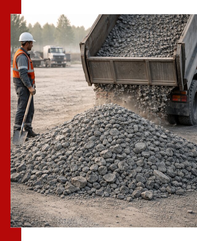 Гранитный щебень фракции 100–201 для строительства в Апатитах