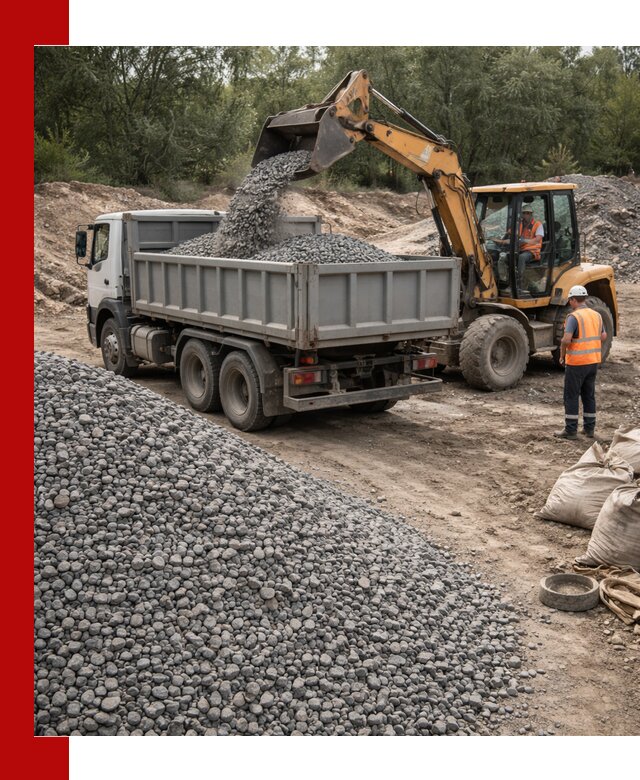 Доставка гравийного щебня в Апатитах оптом и в розницу