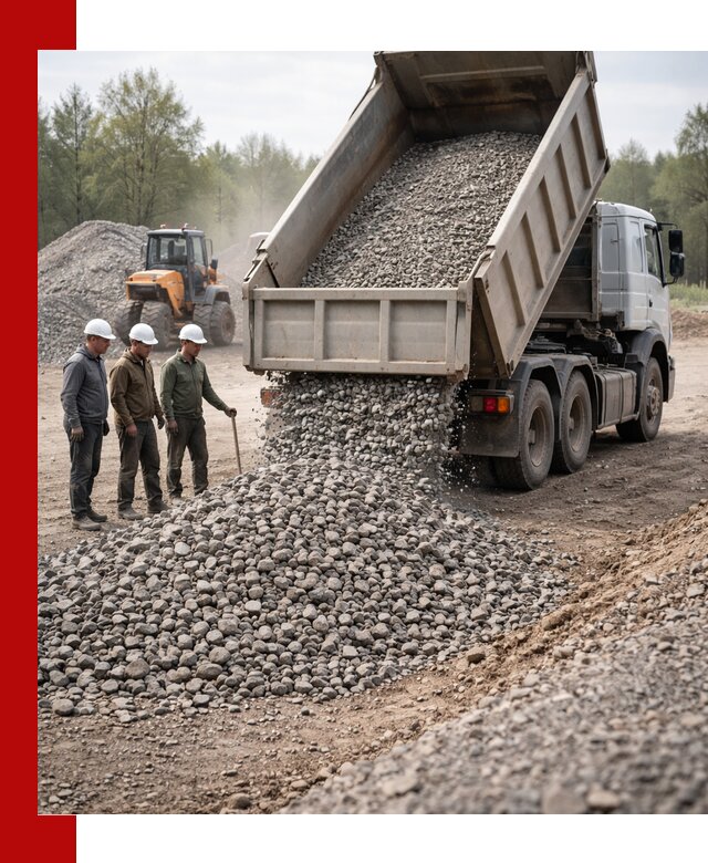 Доставка гравийного щебня фракции 70-120 в Апатитах