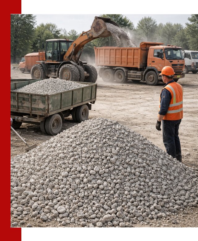 Доставка известнякового щебня фракция 20–40 в Апатитах