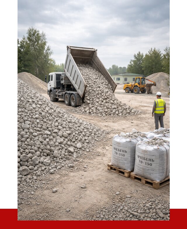 Известняковый щебень фракция 70-150 в Апатитах от 1297 р. | ПРОНЕРУДПтт