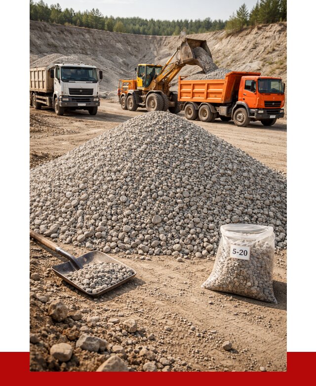 Доломитовый щебень фр. 5-20 в Апатитах от 4356 р. | ПРОНЕРУДПтт