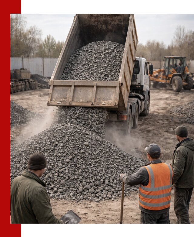 Доставка шлакового щебня в удобные сроки по выгодной цене в Апатитах