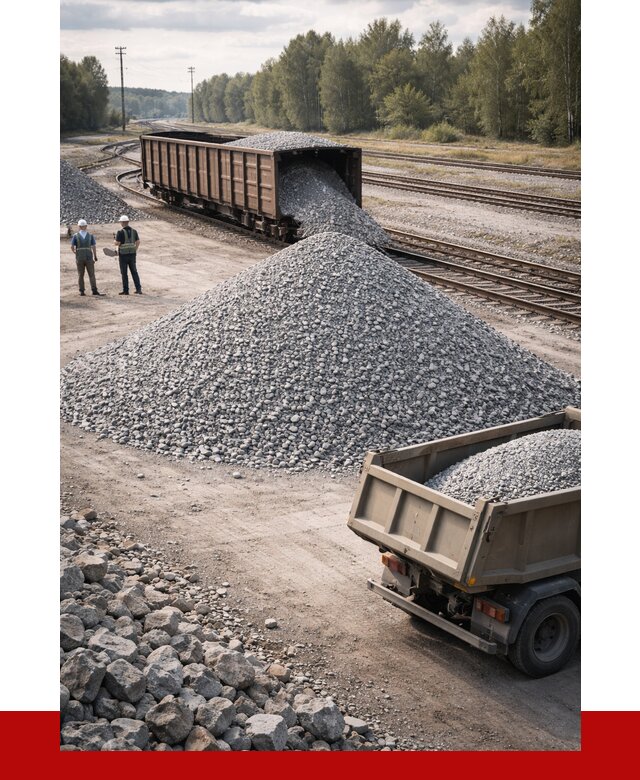 Железнодорожный щебень 20-60 в Апатитах от 1763 р. | ПРОНЕРУДПтт