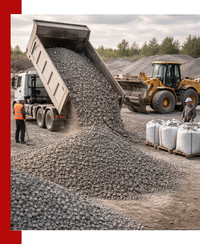 Бетонный щебень фракция 5–20 с доставкой в Апатитах