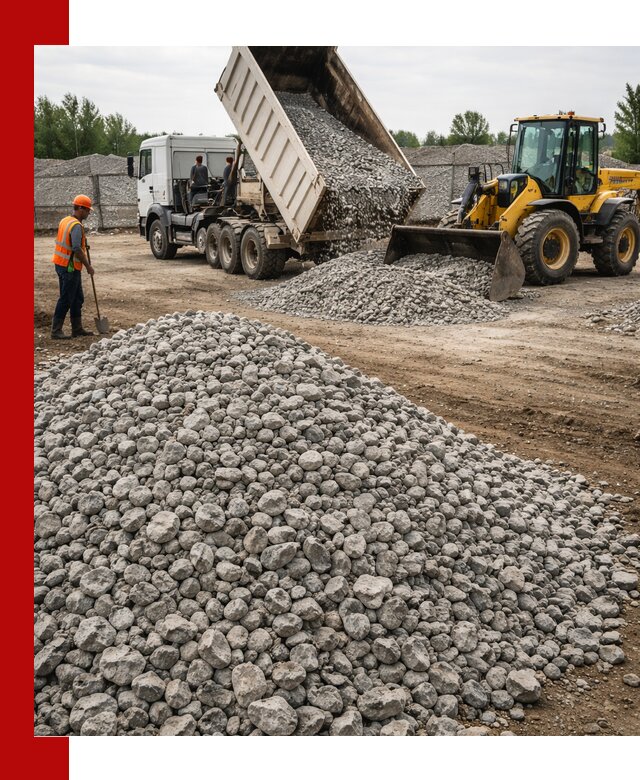 Доставка бетонного щебня фракции 40-70 в Апатитах