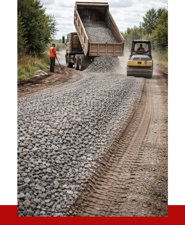 Щебень для отсыпки дороги в Апатитах от 2800 р. ПРОНЕРУДПтт