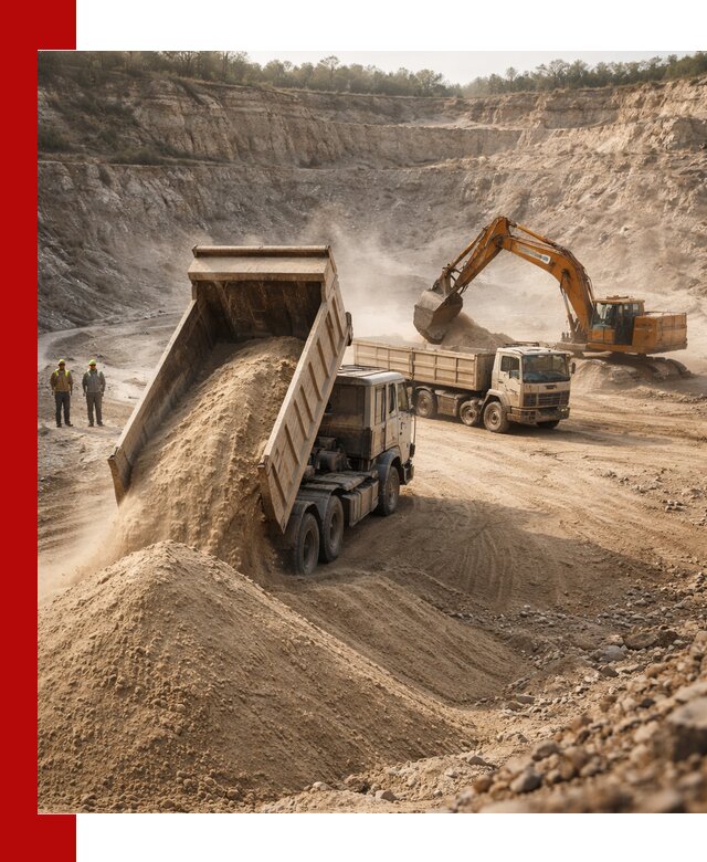 Карьерный песок навалом с доставкой в Апатитах