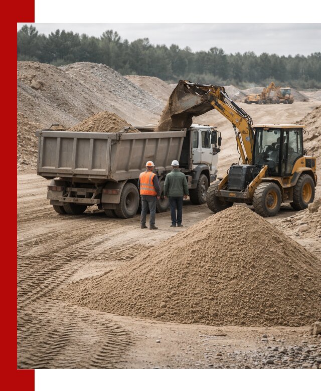 Карьерный среднезернистый песок с доставкой в Апатитах