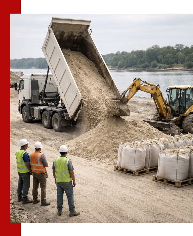 Доставка речного песка в Апатитах самосвалами и погрузкой
