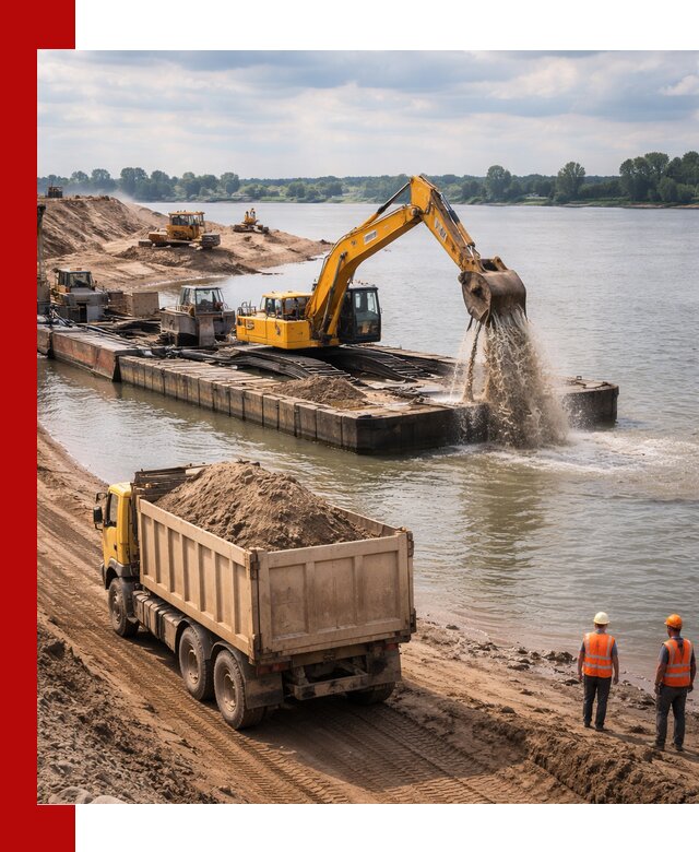 Намывной песок с доставкой в Апатитах оптом и в розницу