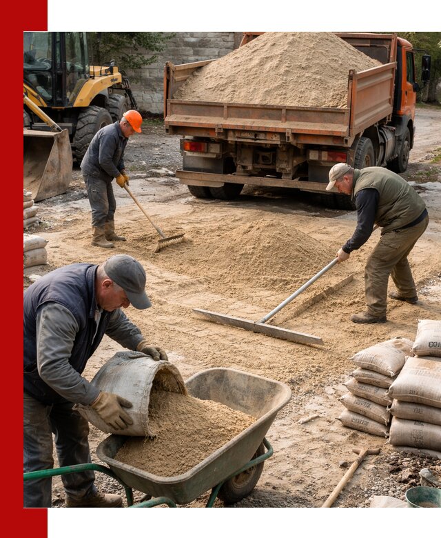 Поставка песка для стяжки в Апатитах с быстрой доставкой