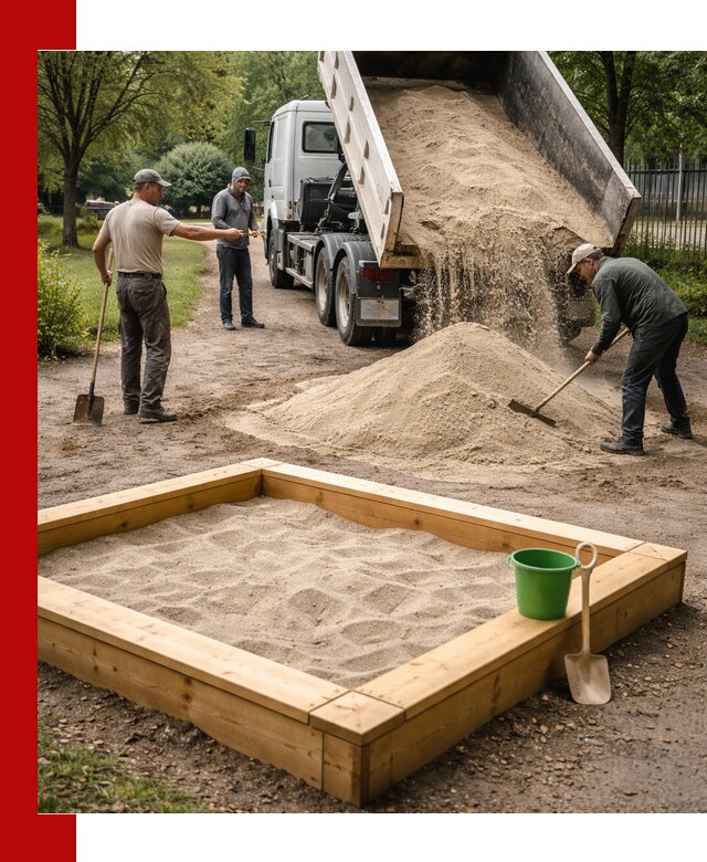 Песок для песочницы с доставкой в Апатитах недорого и чистый