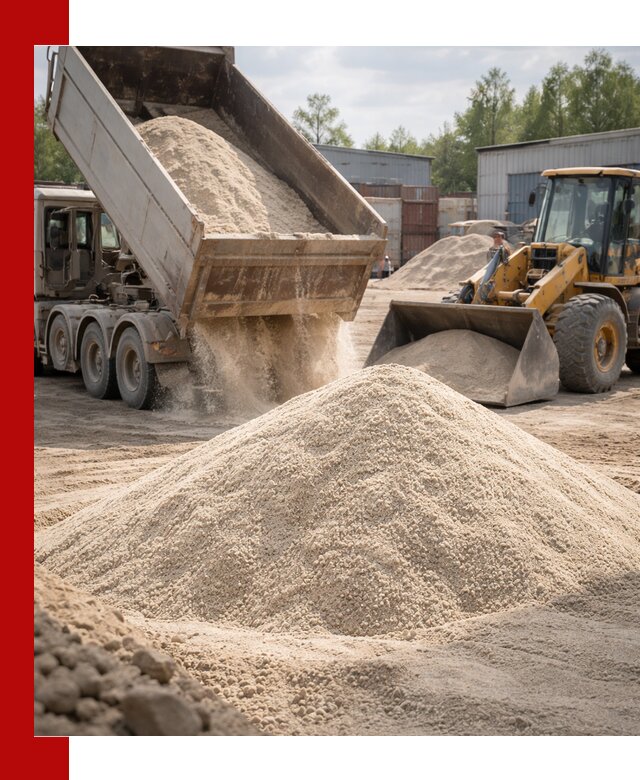 Кварцевый песок с доставкой в Апатитах для строительных работ