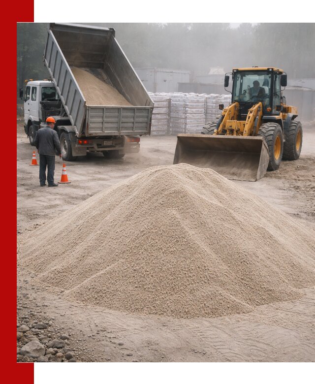 Кварцевый песок фракция 0–8 для стройработ в Апатитах