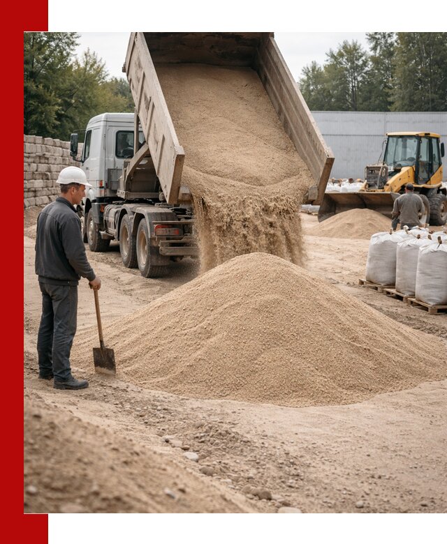 Кварцевый песок фракция 0–3 мм с доставкой в Апатитах