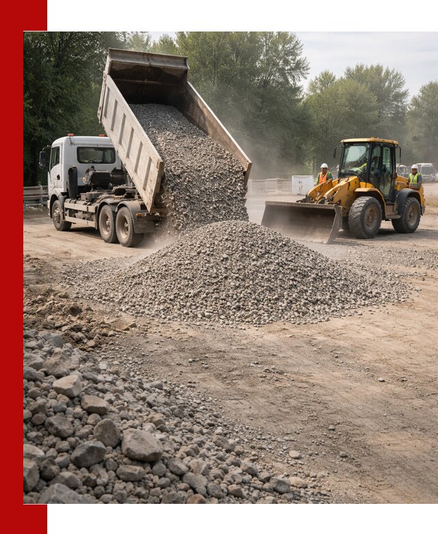 Гравий фракция 5–20 доставка в Апатитах оптом и в розницу