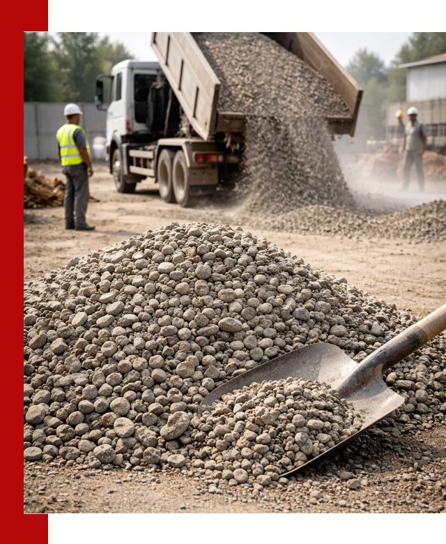 Доставка гравия фракции 20-40 в Апатитах с самосвалами