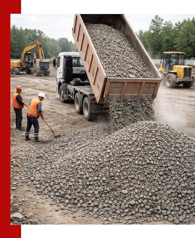 Доставка гравия фракции 40-70 в Апатитах оптом и в розницу