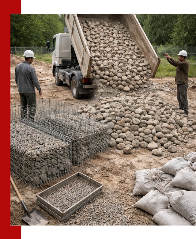 Камень для габионов фракция 70–151 в Апатитах