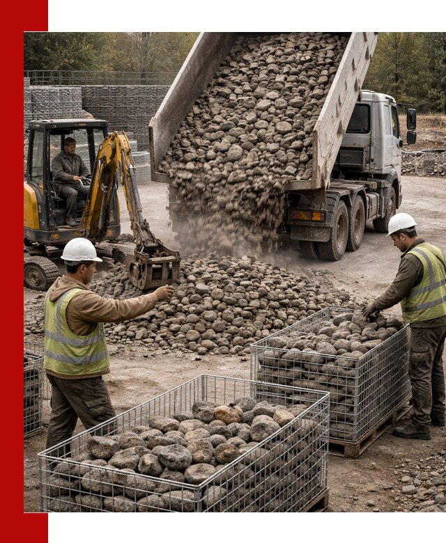 Камень для габионов фракция 100–201 в Апатитах