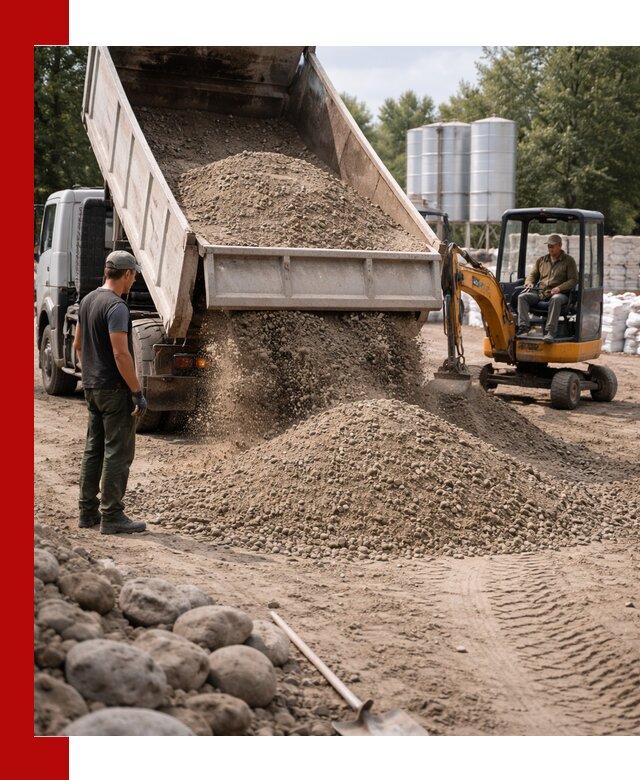 Доставка ПГС С3 в Апатитах самосвалами и миксерами
