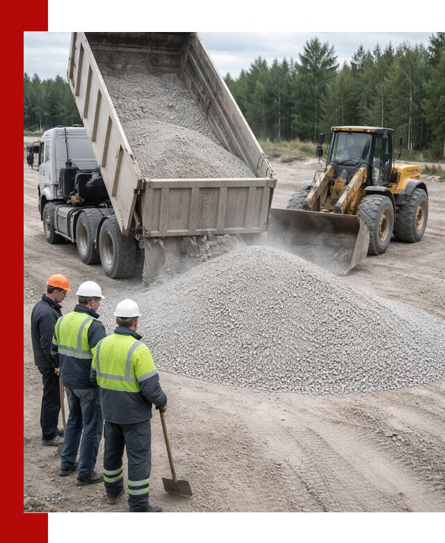 Известняковый отсев 0-5 доставка в Апатитах быстро и выгодно