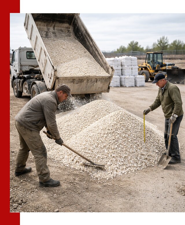 Мраморная крошка с доставкой и разгрузкой в Апатитах