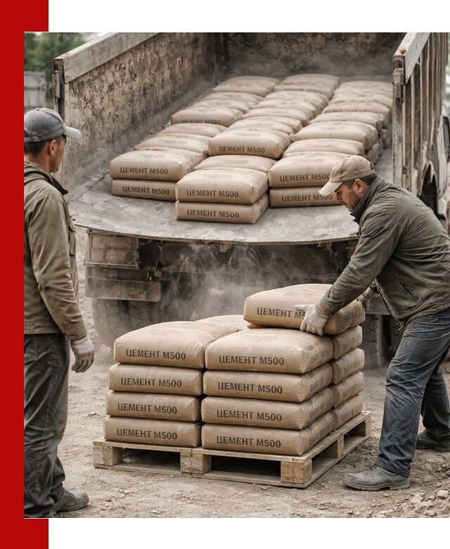 Цемент М500 с доставкой самосвалом в Апатитах