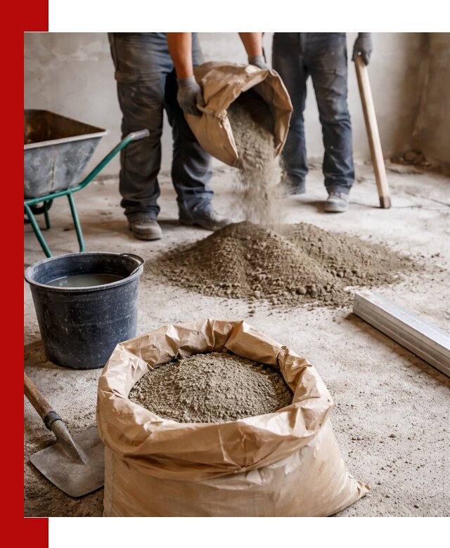 Доставка сухой смеси для стяжки в Апатитах