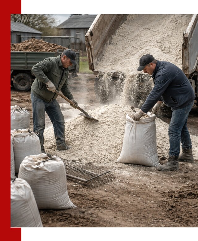 Доставка извести пушонки в Апатитах оптом и мелким оптом