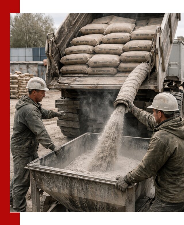 Доставка цемента М400 в Апатитах оптом и в розницу