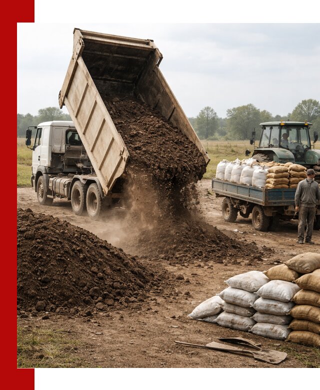 Доставка грунта и удобрений оптом в Апатитах для сельхоз и строительства