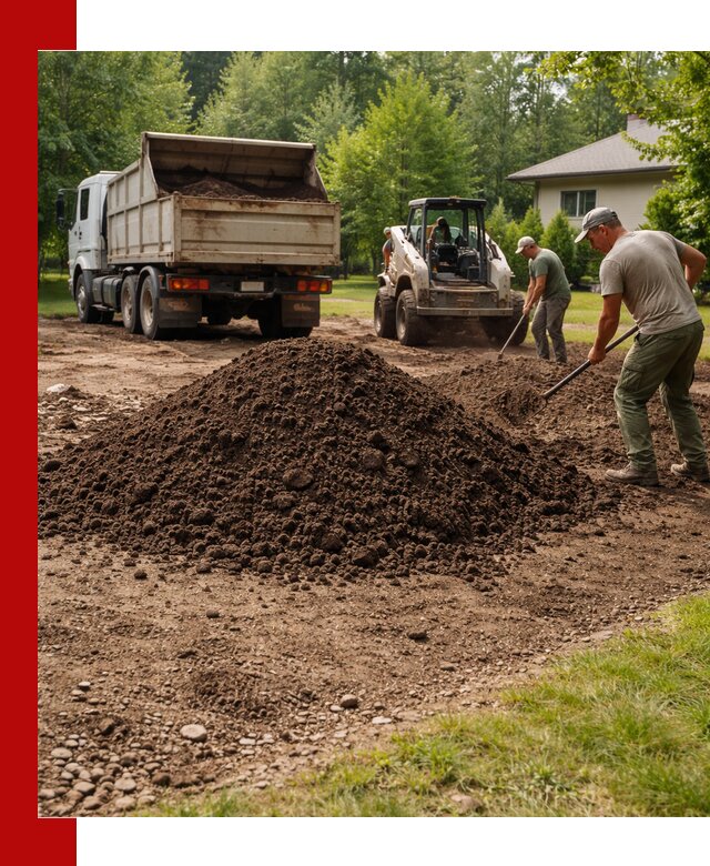 Доставка и укладка грунта для газона в Апатитах