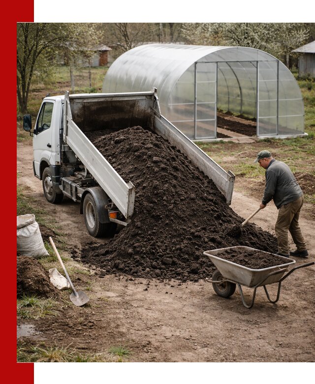 Чернозем для теплицы с доставкой в Апатитах