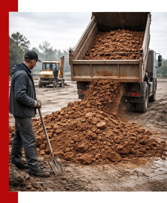 Глина для засыпки в Апатитах с доставкой самосвалами