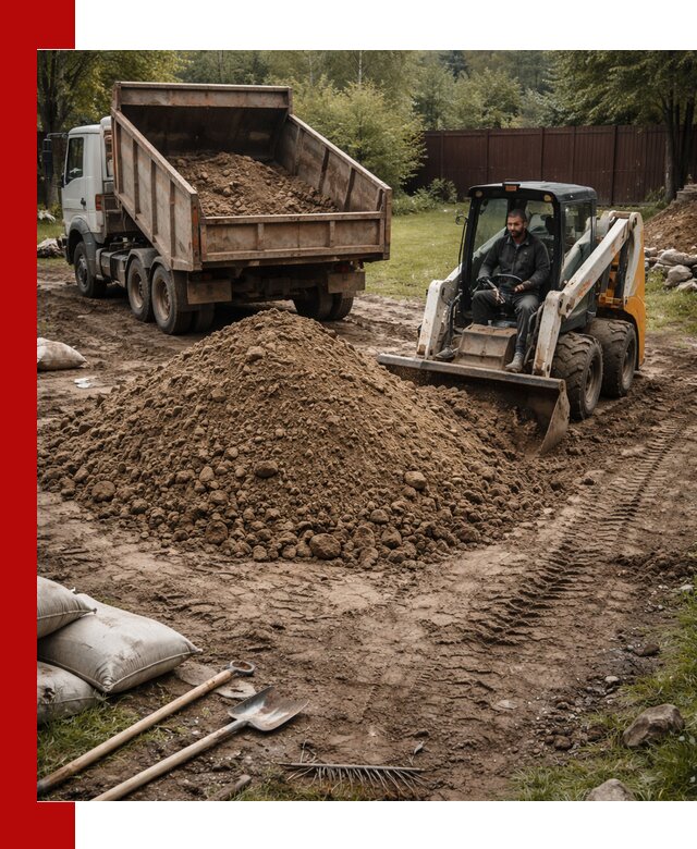 Суглинок для планировки участков в Апатитах с доставкой и выгрузкой