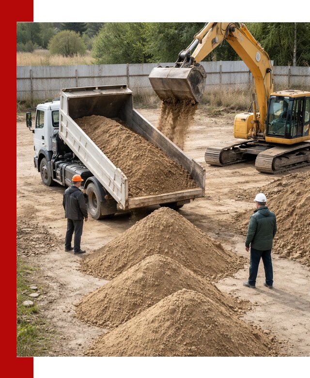 Доставка супеси вагонными и автопартиями в Апатитах