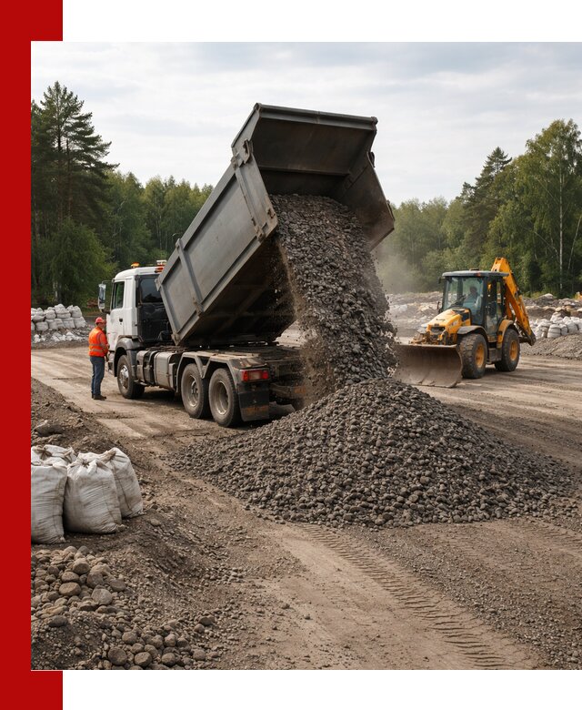 Доставка дробленого асфальта в Апатитах для дорожных работ