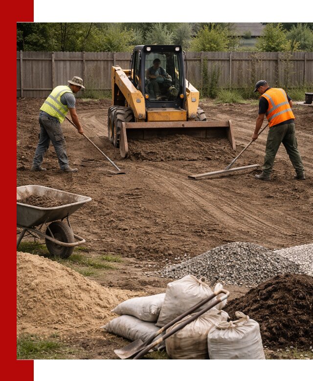 Выравнивание участка под строительство и благоустройство в Апатитах