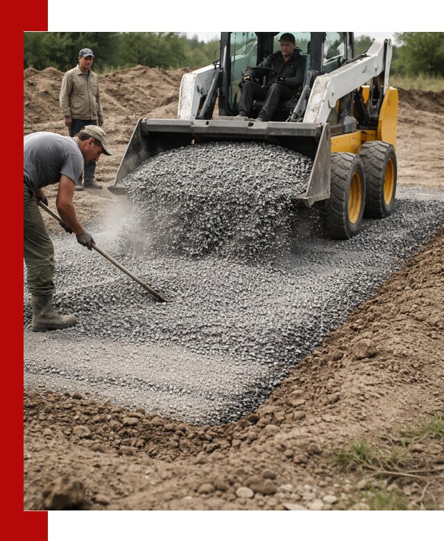 Устройство щебеночной подушки в Апатитах для дорог и фундаментов